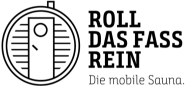 Logo: Roll das Fass rein – Die mobile Sauna!